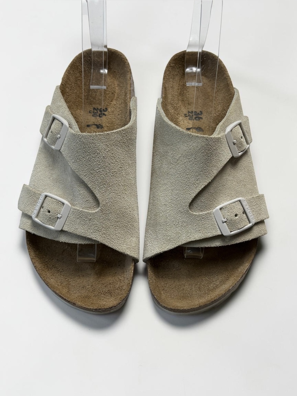 Birkenstock Zurich Suede Slides Sandals Cream Taupe Unisex EU 36 / US 5